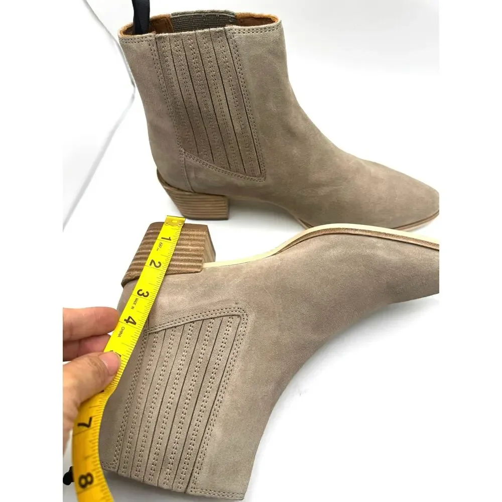Rag & Bone Rover Macadamia Tan Suede Ankle Booties EU 39.5